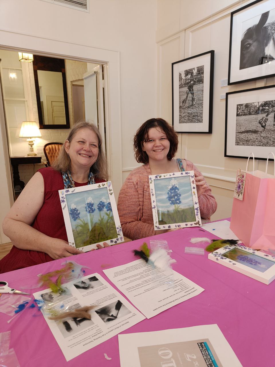 Creating wool bluebonnets